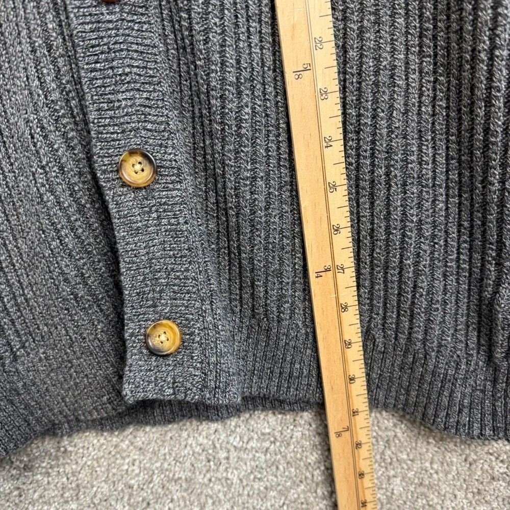 Carbon 2 Cobalt Men's Gray Shawl Collar Cardigan Sweater Button Front Medium - Picture 3 of 6
